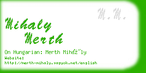 mihaly merth business card